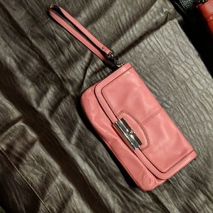 Coach pink clutch